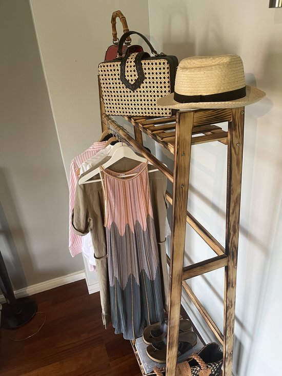 Double T Concept® Sedna Clothing Rack Rustic